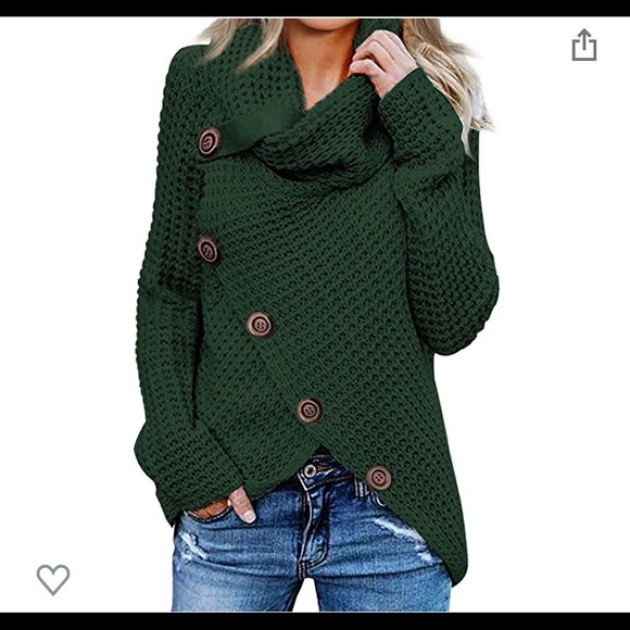 Asvivid Sweaters - Worn Once Asvivid Cowl Turtle with Asymmetric Hem